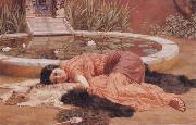 John William Godward Does He Love me Spain oil painting artist